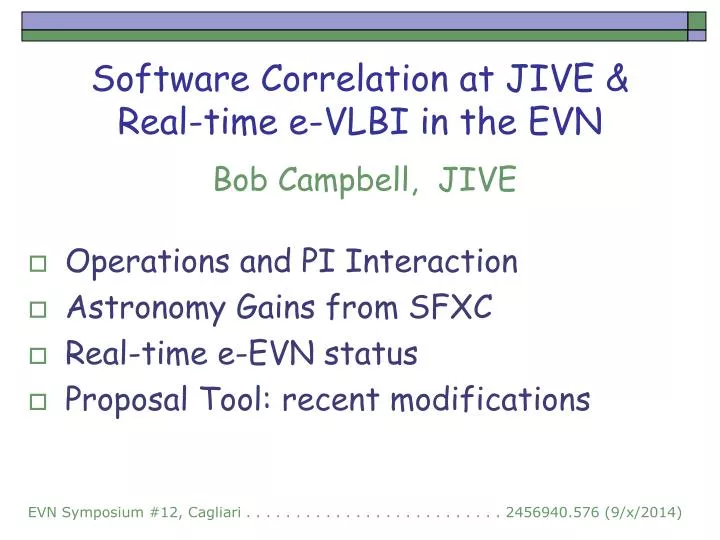 software correlation at jive real time e vlbi in the evn