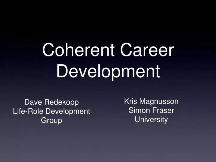 coherent career development