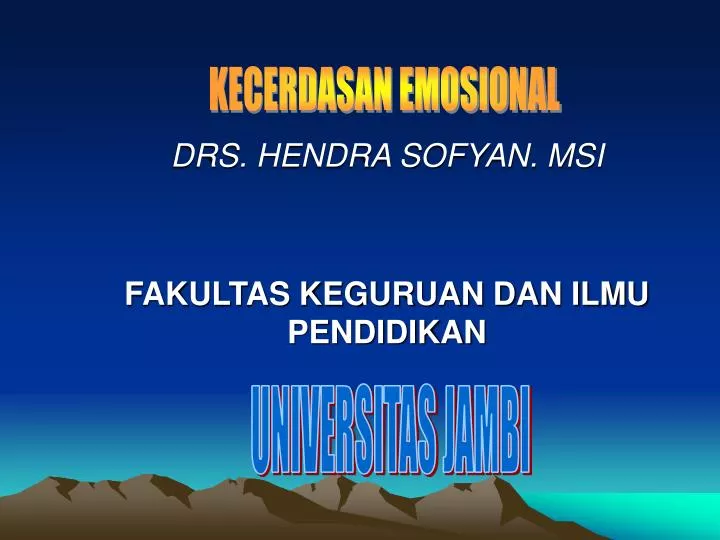 drs hendra sofyan msi fakultas keguruan dan ilmu pendidikan