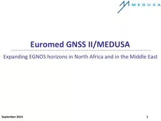 Euromed GNSS II/MEDUSA