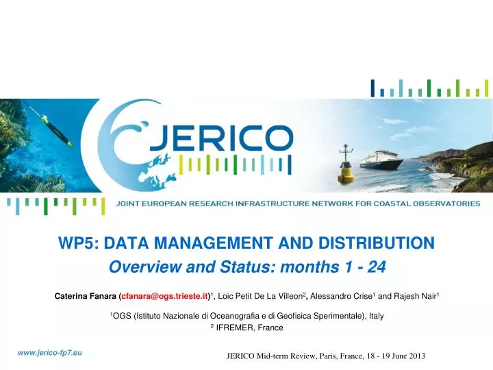 wp5 data management and distribution overview and status months 1 24