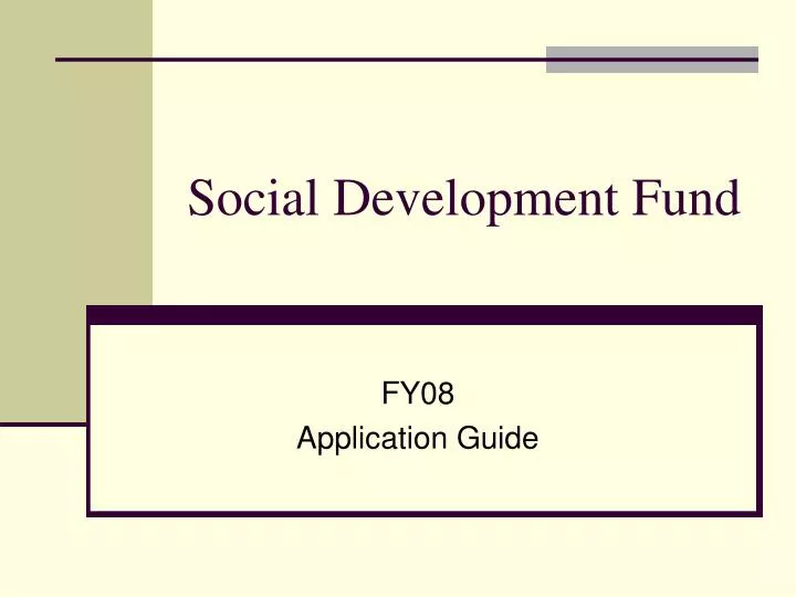 social development fund
