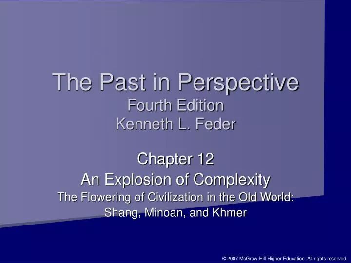 the past in perspective fourth edition kenneth l feder