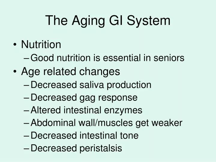 the aging gi system