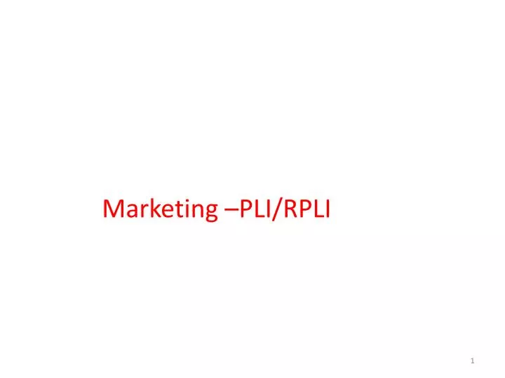 marketing pli rpli