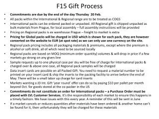 F15 Gift Process