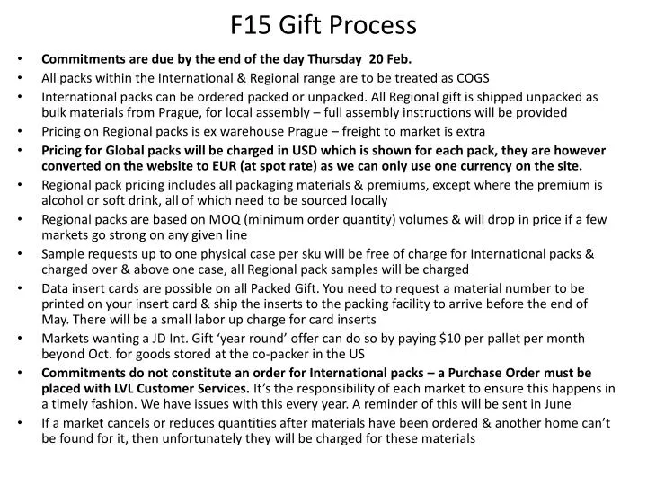 f15 gift process