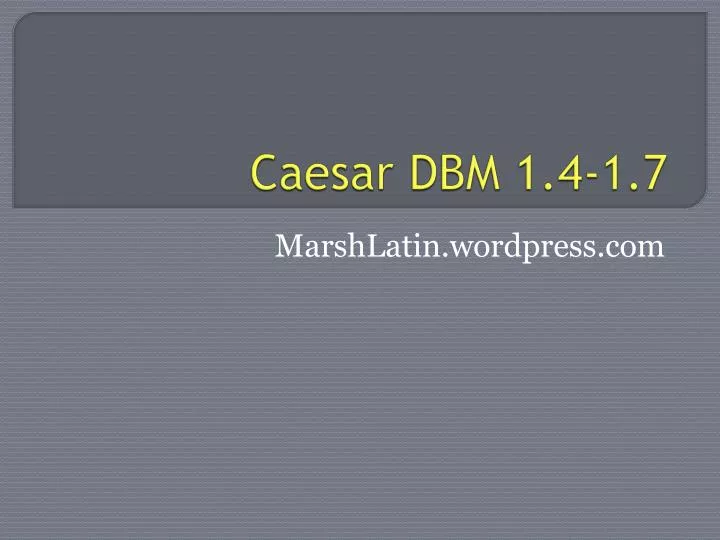 caesar dbm 1 4 1 7