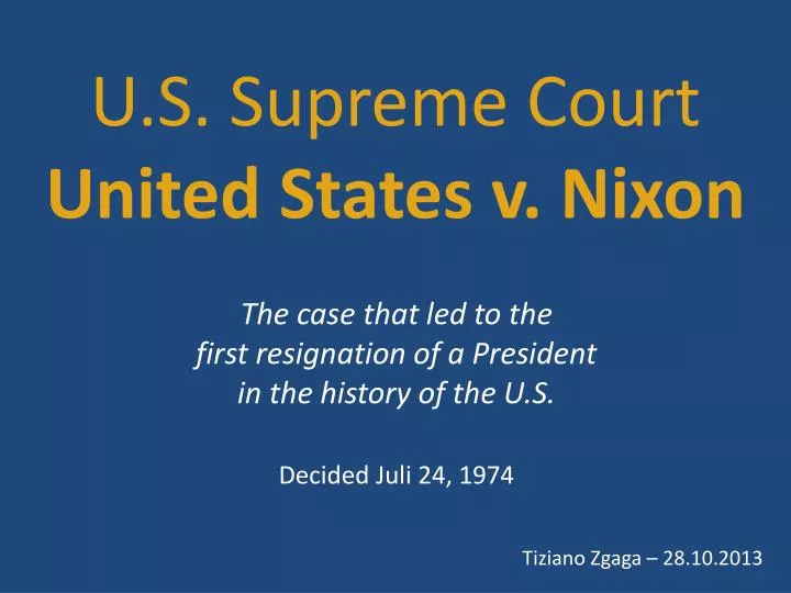 u s supreme court united states v nixon