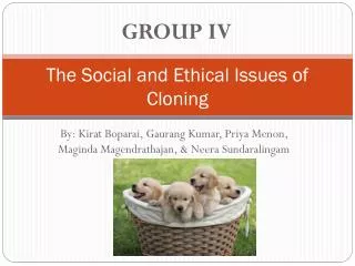 The Social and Ethical Issues of Cloning