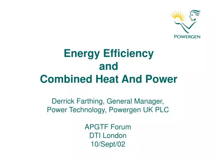 energy efficiency and combined heat and power