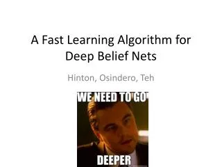 A Fast Learning Algorithm for Deep Belief Nets