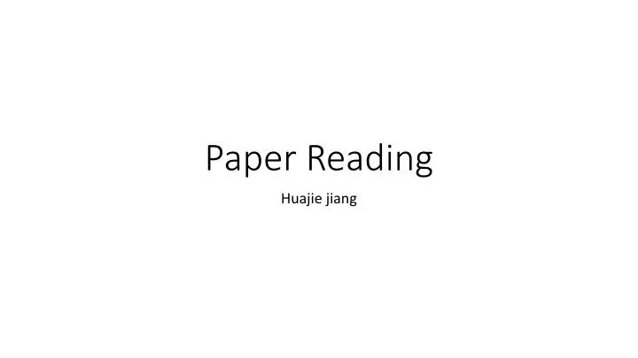 paper presentation on reading