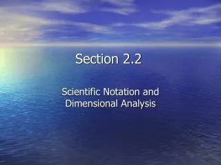 Section 2.2