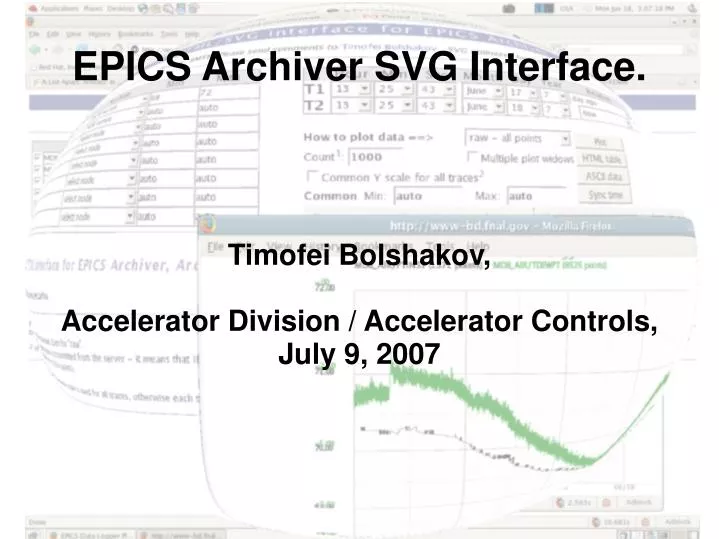 timofei bolshakov accelerator division accelerator controls july 9 2007