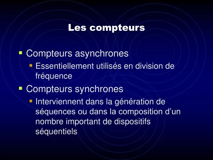 les compteurs