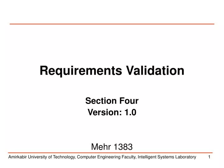 requirements validation