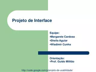 projeto de interface