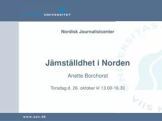 nordisk journalistcenter
