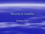 Security &amp; Usability - slide 1