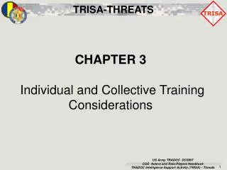 CHAPTER 3 Individual and Collective Training Considerations