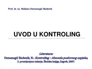 uvod u kontroling