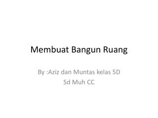 membuat bangun ruang