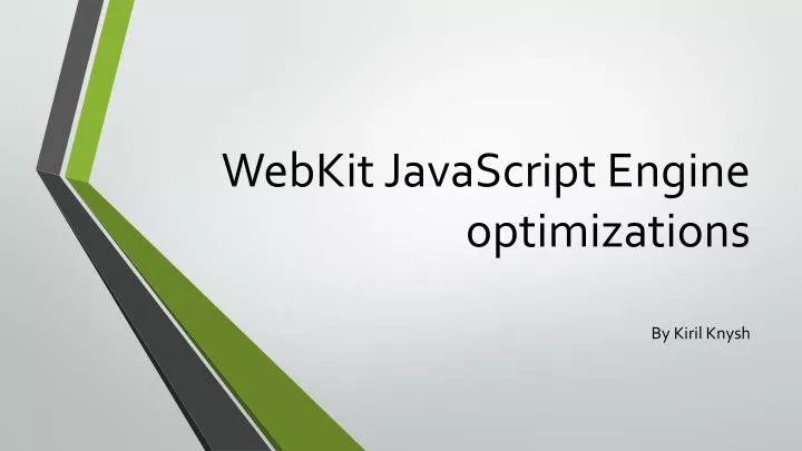 webkit javascript engine optimizations