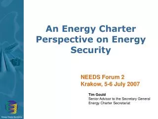 An Energy Charter Perspective on Energy Security