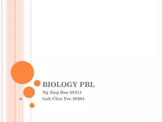 BIOLOGY PBL