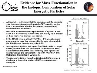 Evidence for Mass Fractionation in the Isotopic Composition of Solar Energetic Particles