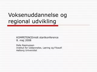 voksenuddannelse og regional udvikling