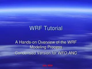 WRF Tutorial