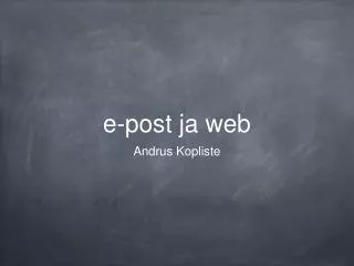 e post ja web
