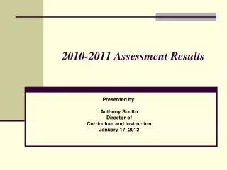 2010-2011 Assessment Results