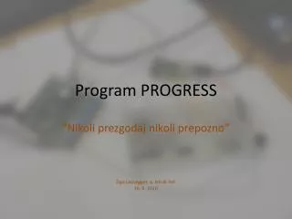 program progress