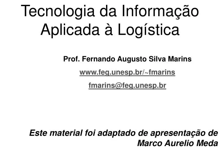 tecnologia da informa o aplicada log stica