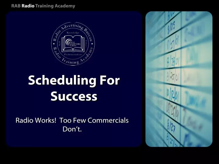 scheduling for success