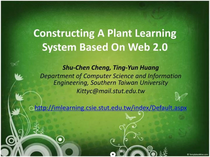constructing a plant learning system based o n web 2 0