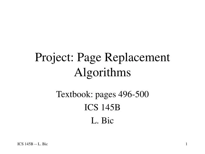 project page replacement algorithms