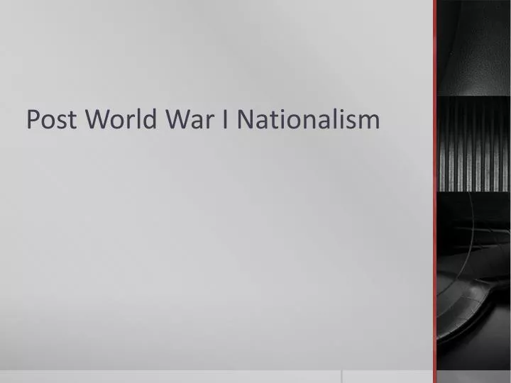 post world war i nationalism
