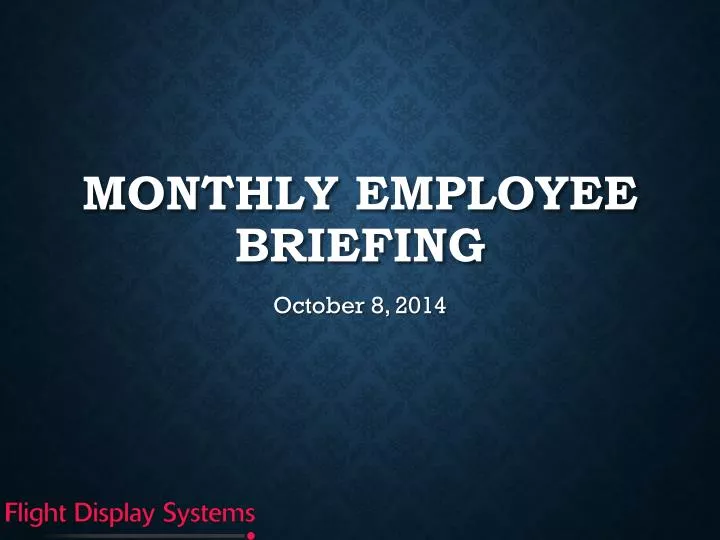 monthly employee briefing