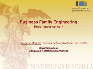 Business Family Engineering Does it make sense ?