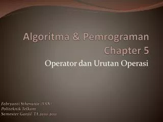 algoritma pemrograman chapter 5