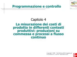 programmazione e controllo