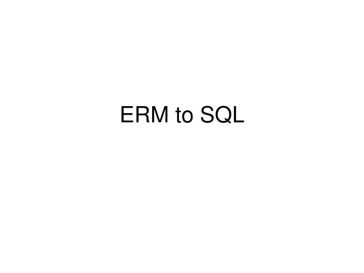 erm to sql