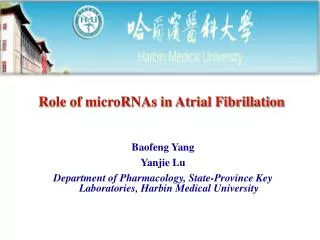 Role of microRNAs in Atrial Fibrillation