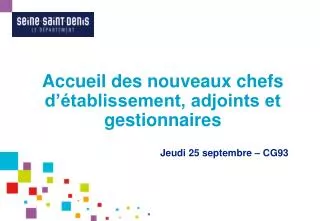accueil des nouveaux chefs d tablissement adjoints et gestionnaires