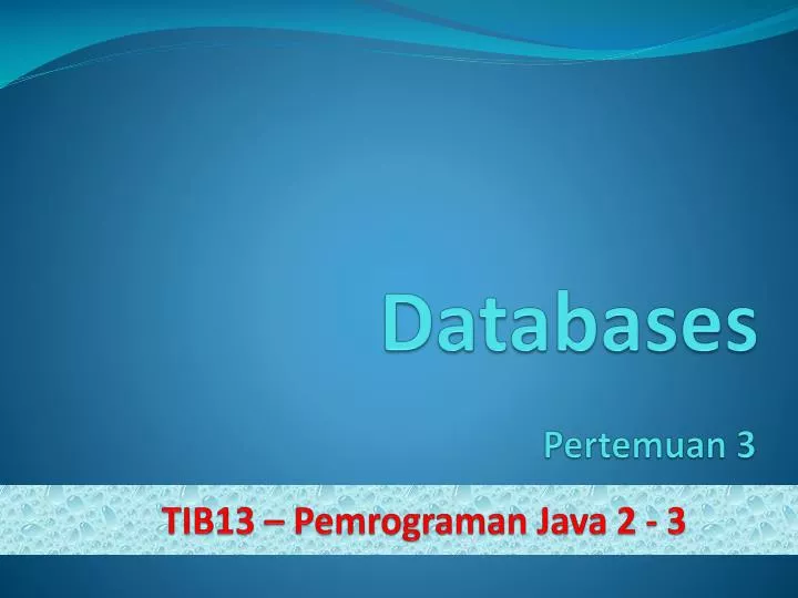 databases