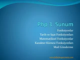 php 3 sunum